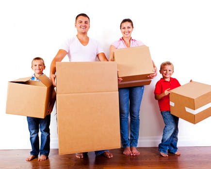 Removal team planning a local move in Hillingdon with boxes and furniture