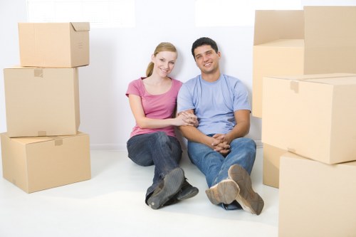 Careful handling of office items during a commercial relocation