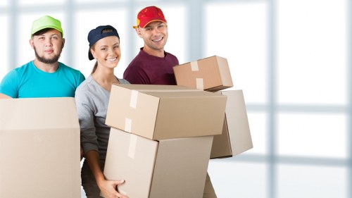 Packing boxes and moving supplies prepared for a home move in Hillingdon