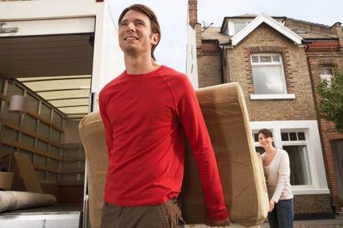 Local commercial removals vehicle near a Hillingdon business area