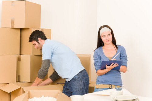 Moving day preparation for a family house relocation in Hillingdon