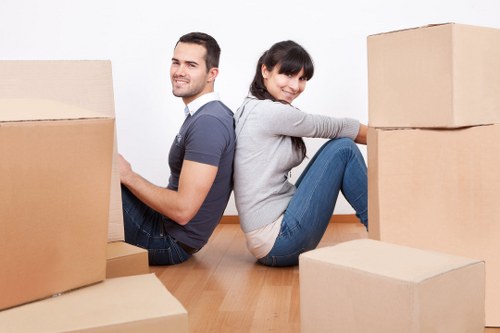 Removal van prepared for a move across Hillingdon